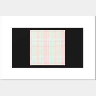 Pastel Aesthetic Conall 1 Hand Drawn Textured Plaid Pattern Posters and Art